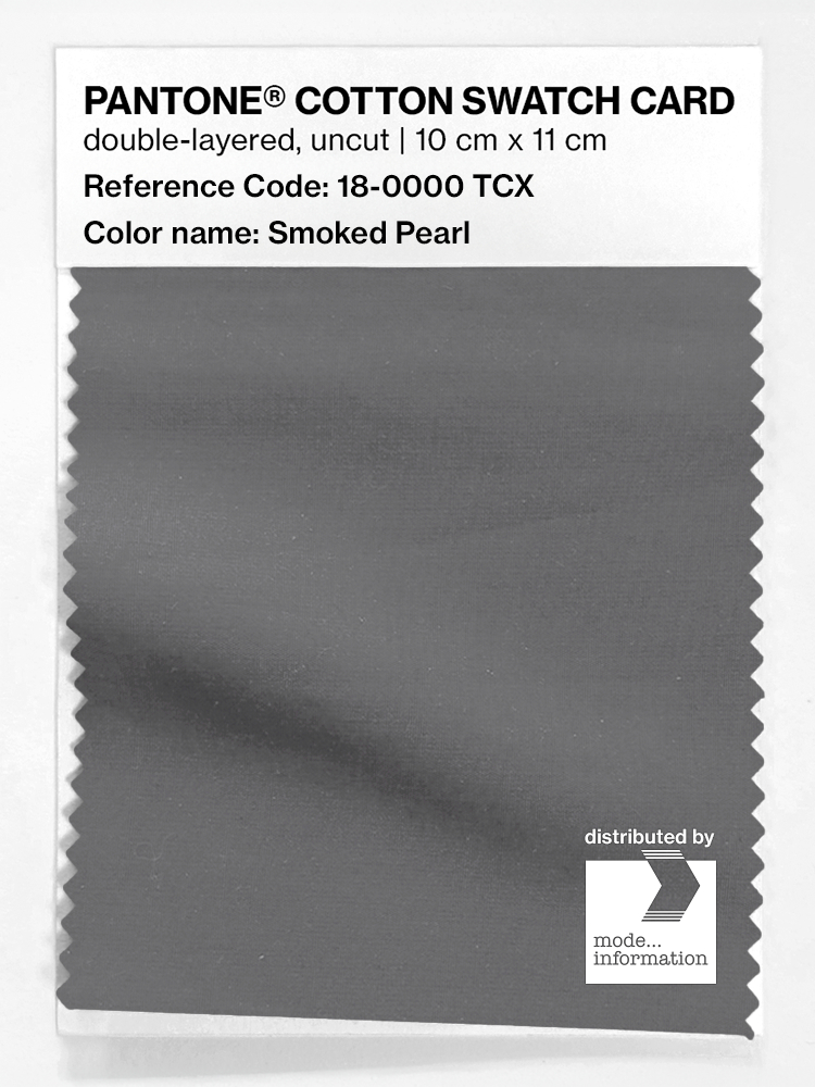 Product image 1 of the product “PANTONE® COTTON SWATCH CARD 18-0000 TCX Smoked Pearl ”