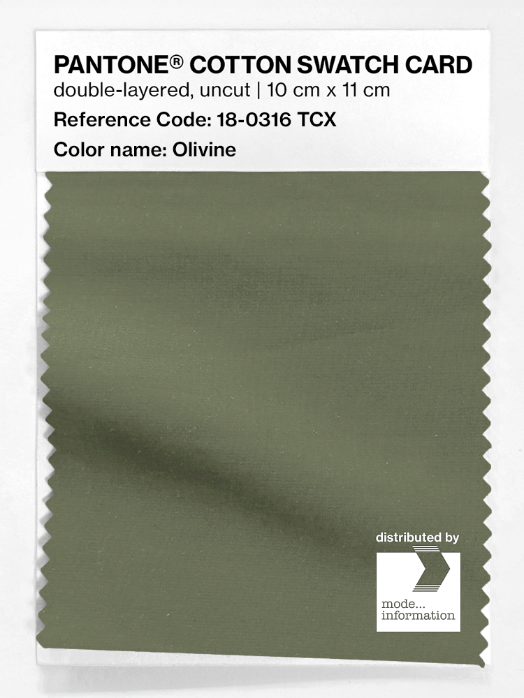 Product image 1 of the product “PANTONE® COTTON SWATCH CARD 18-0316 TCX Olivine ”