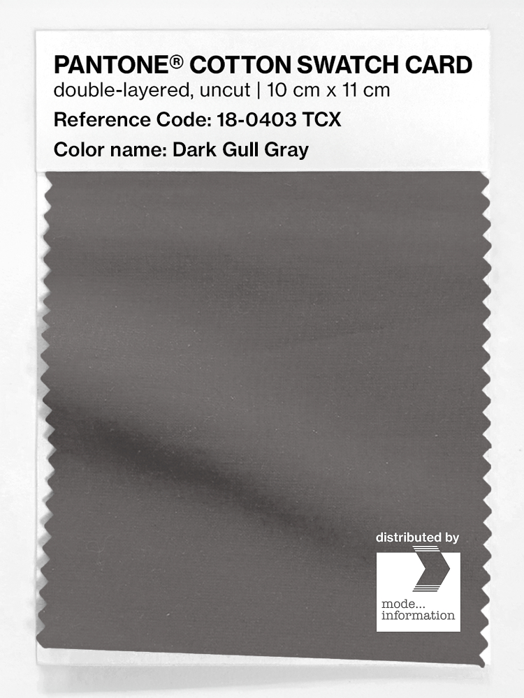 Product image 1 of the product “PANTONE® COTTON SWATCH CARD 18-0403 TCX Dark Gull Gray ”