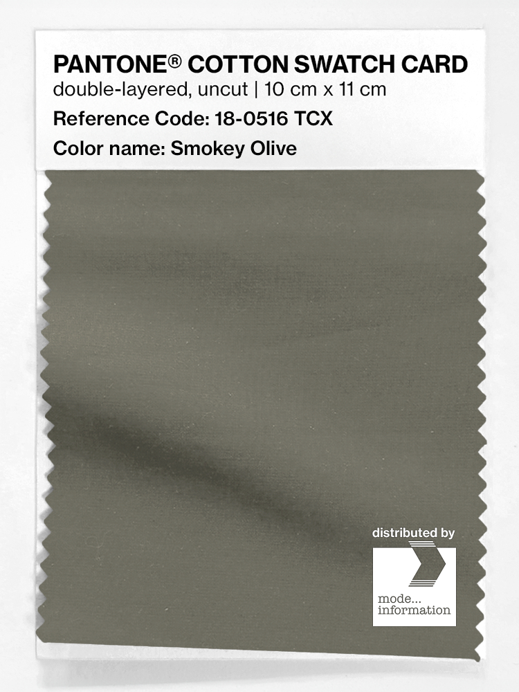 Product image 1 of the product “PANTONE® COTTON SWATCH CARD 18-0516 TCX Smokey Olive ”