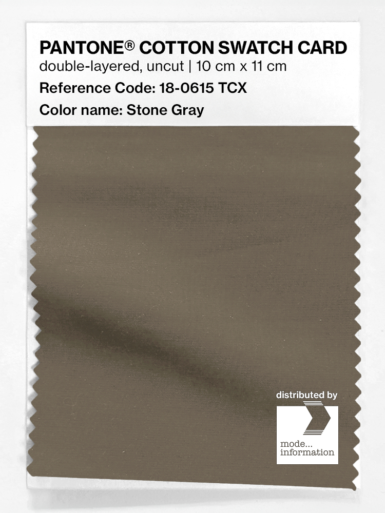 Product image 1 of the product “PANTONE® COTTON SWATCH CARD 18-0615 TCX Stone Gray ”