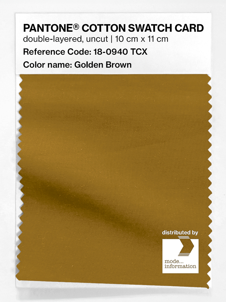 Product image 1 of the product “PANTONE® COTTON SWATCH CARD 18-0940 TCX Golden Brown ”