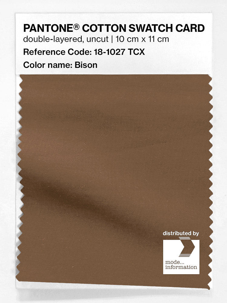 Product image 1 of the product “PANTONE® COTTON SWATCH CARD 18-1027 TCX Bison ”