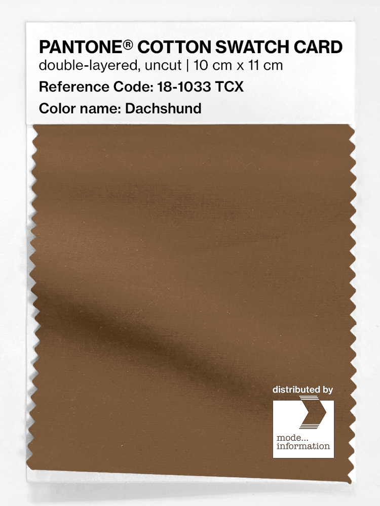 Product image 1 of the product “PANTONE® COTTON SWATCH CARD 18-1033 TCX Dachshund ”