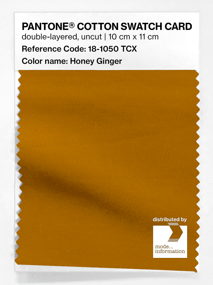 Product image 1 of the product “PANTONE® COTTON SWATCH CARD 18-1050 TCX Honey Ginger ”
