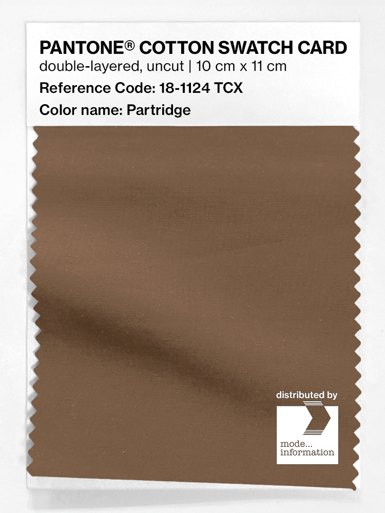 Product image 1 of the product “PANTONE® COTTON SWATCH CARD 18-1124 TCX Partridge ”