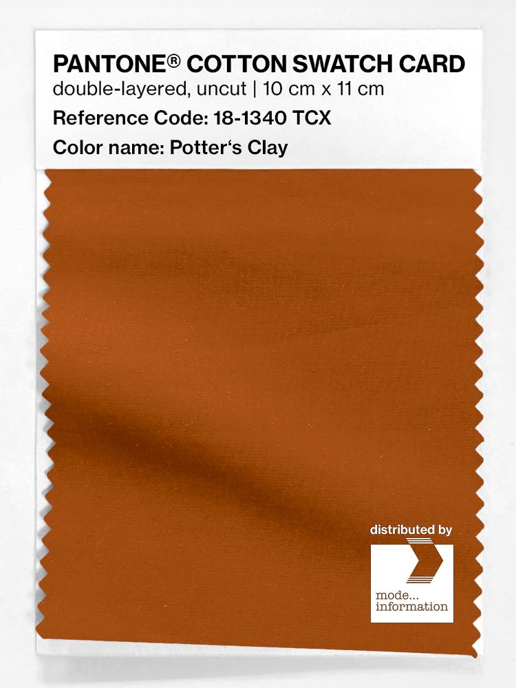 Product image 1 of the product “PANTONE® COTTON SWATCH CARD 18-1340 TCX Potter's Clay ”