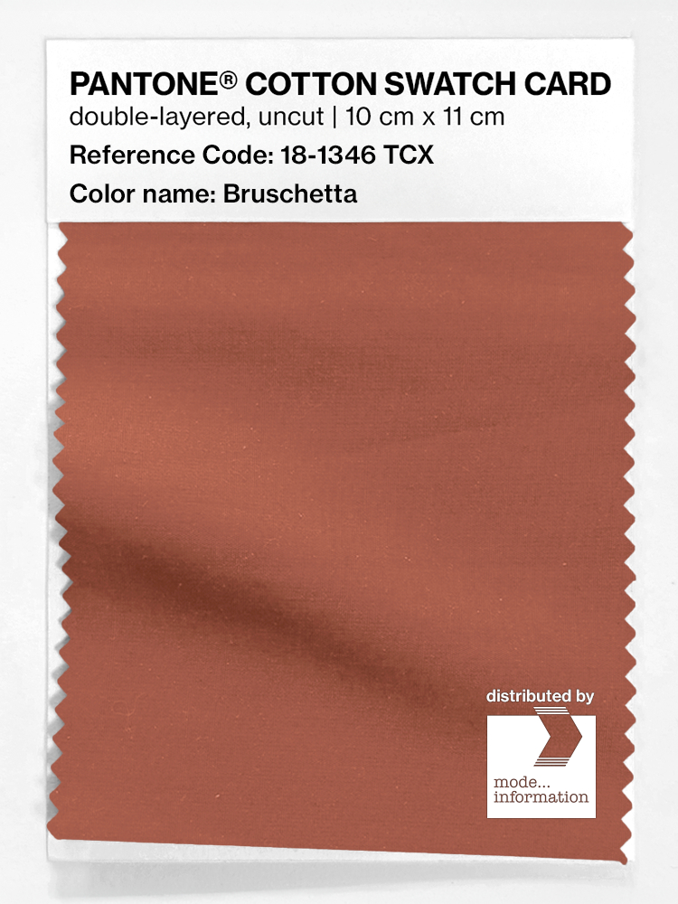 Product image 1 of the product “PANTONE® COTTON SWATCH CARD 18-1346 TCX Bruschetta ”
