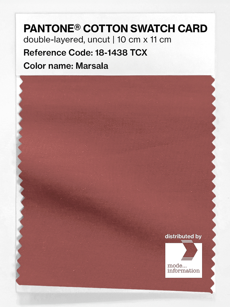 Artikelbild 1 des Artikels “PANTONE® COTTON SWATCH CARD 18-1438 TCX Marsala “