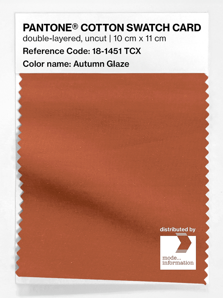 Product image 1 of the product “PANTONE® COTTON SWATCH CARD 18-1451 TCX Autumn Glaze ”