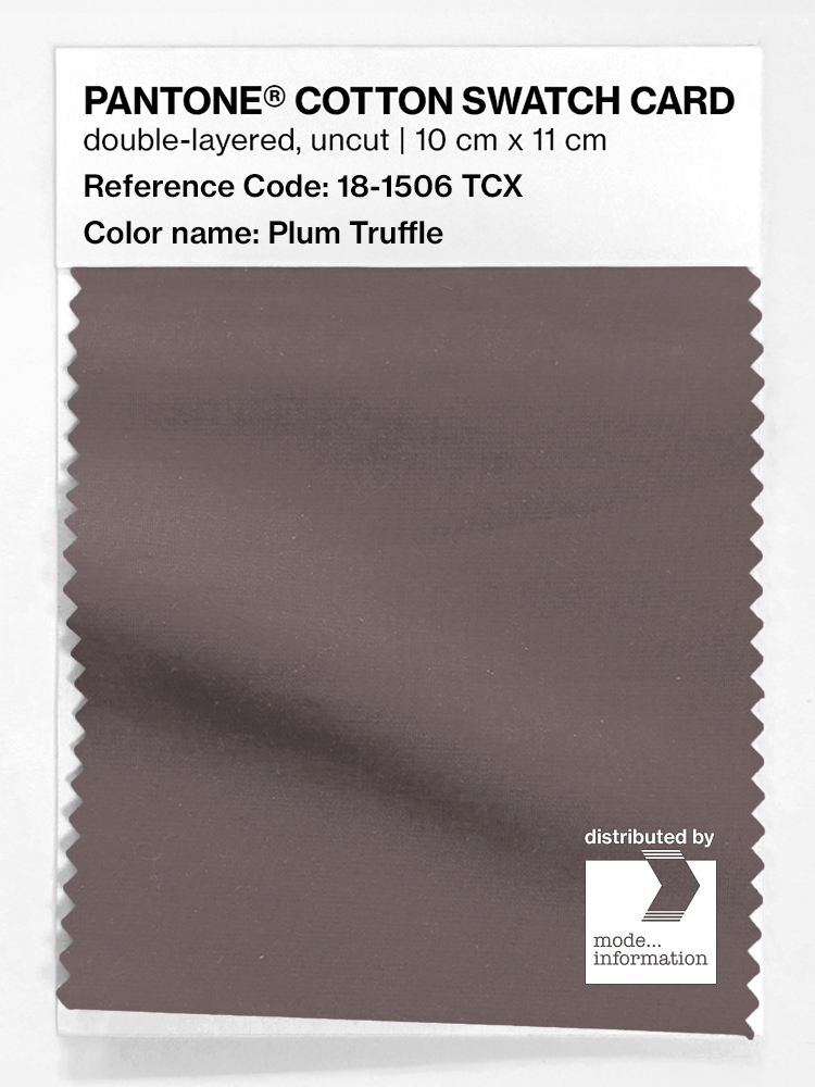 Product image 1 of the product “PANTONE® COTTON SWATCH CARD 18-1506 TCX Plum Truffle ”