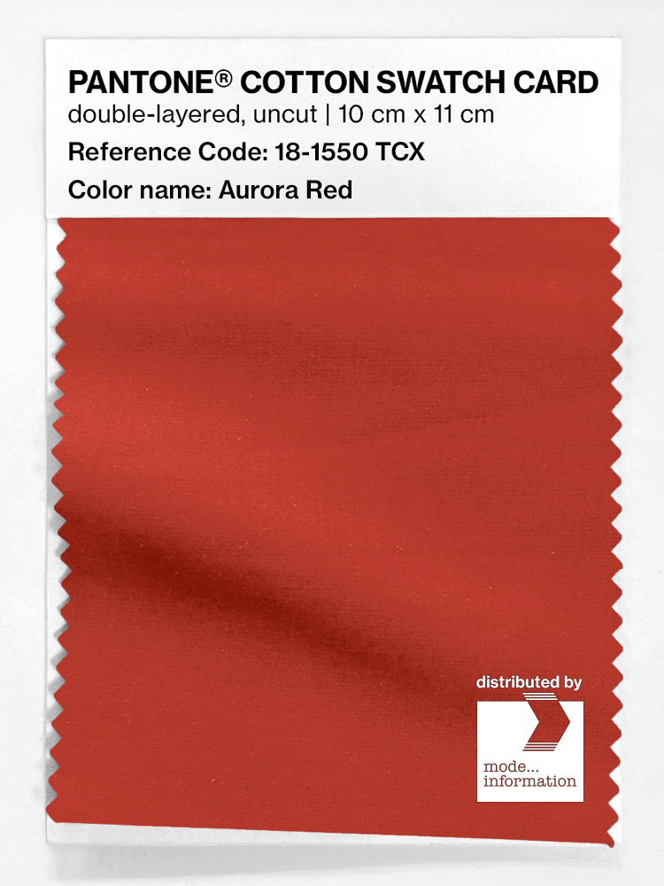 Artikelbild 1 des Artikels “PANTONE® COTTON SWATCH CARD 18-1550 TCX Aurora Red “