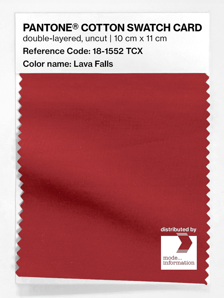 Artikelbild 1 des Artikels “PANTONE® COTTON SWATCH CARD 18-1552 TCX Lava Falls “
