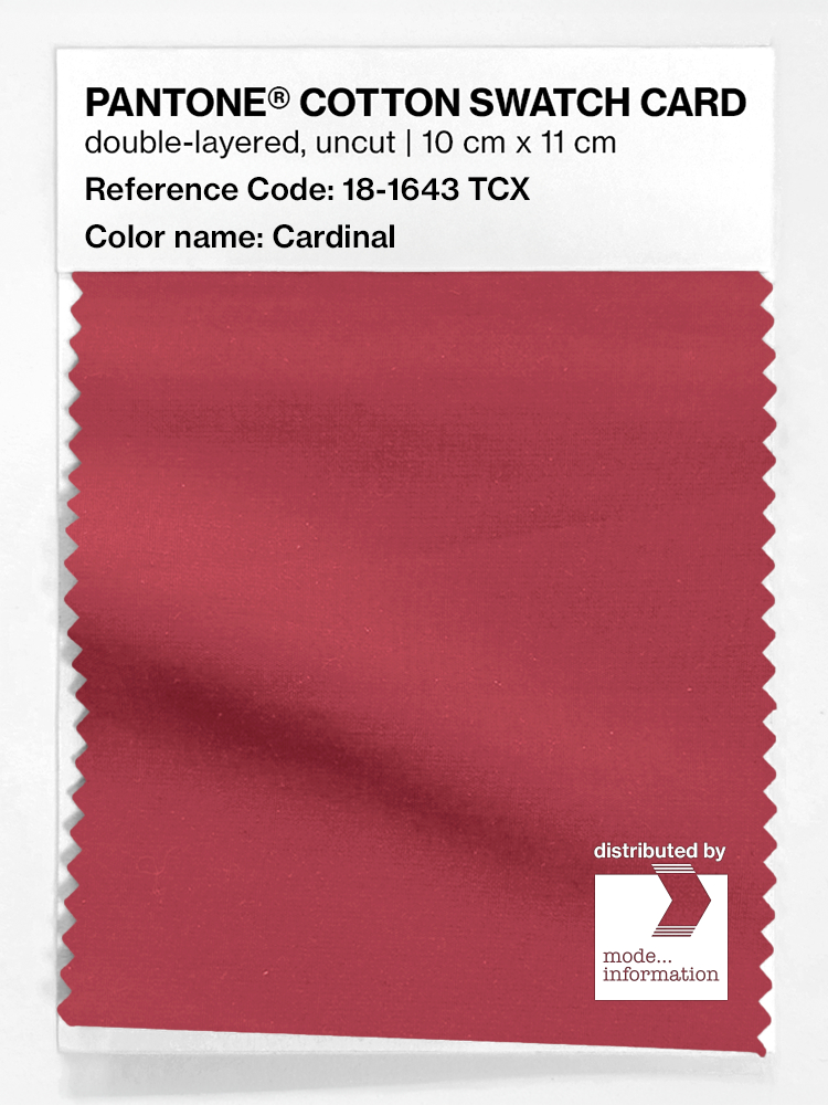 Artikelbild 1 des Artikels “PANTONE® COTTON SWATCH CARD 18-1643 TCX Cardinal “