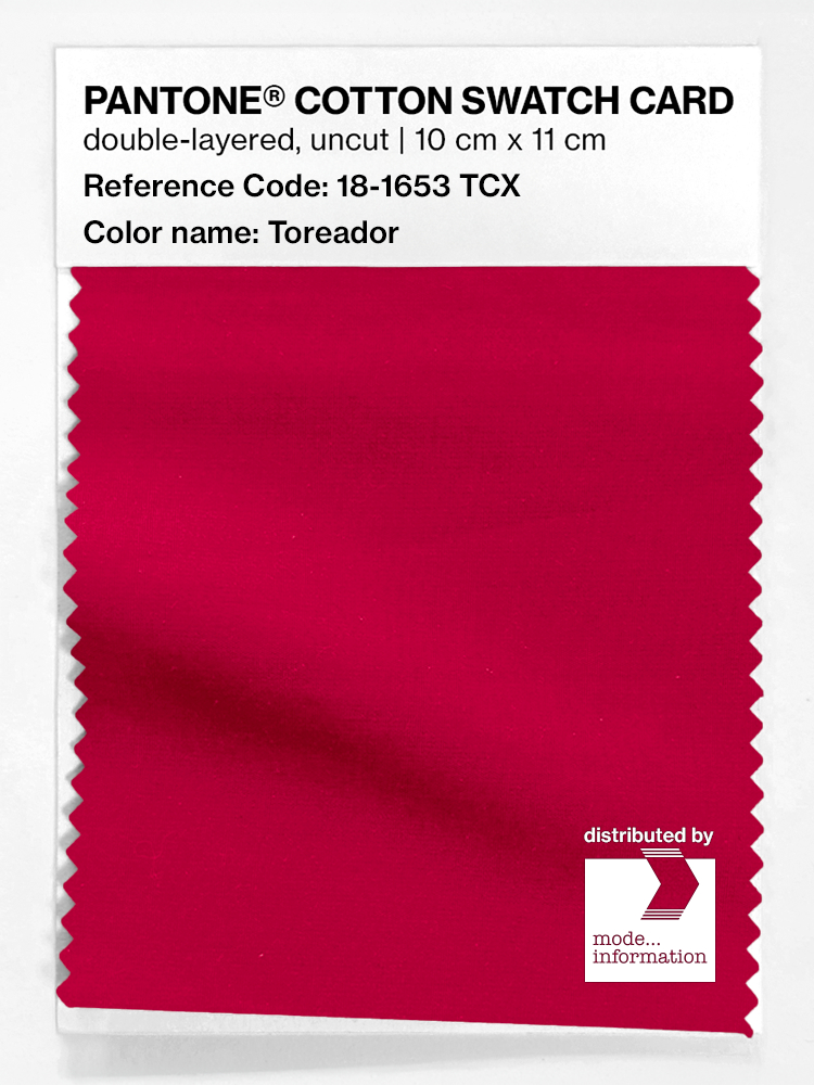 Product image 1 of the product “PANTONE® COTTON SWATCH CARD 18-1653 TCX Toreador ”