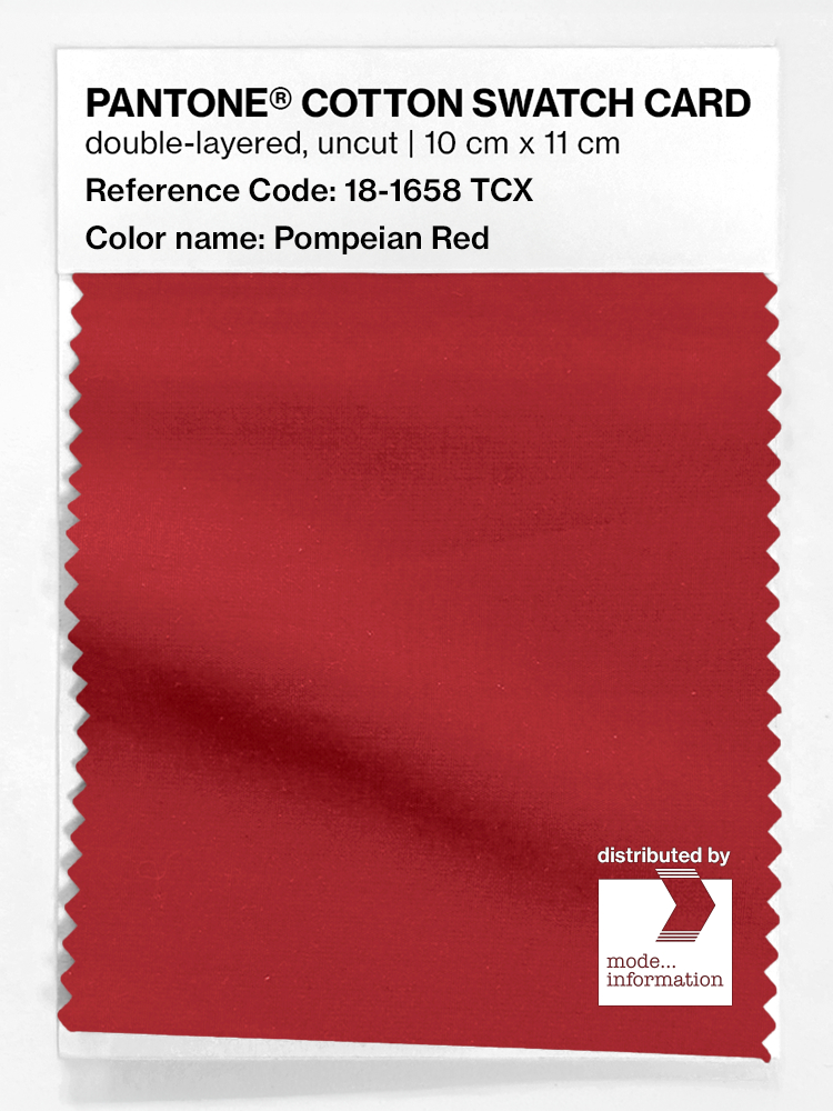 Artikelbild 1 des Artikels “PANTONE® COTTON SWATCH CARD 18-1658 TCX Pompeian Red “