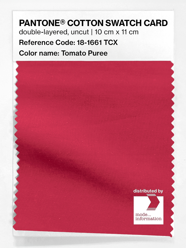 Artikelbild 1 des Artikels “PANTONE® COTTON SWATCH CARD 18-1661 TCX Tomato Puree “