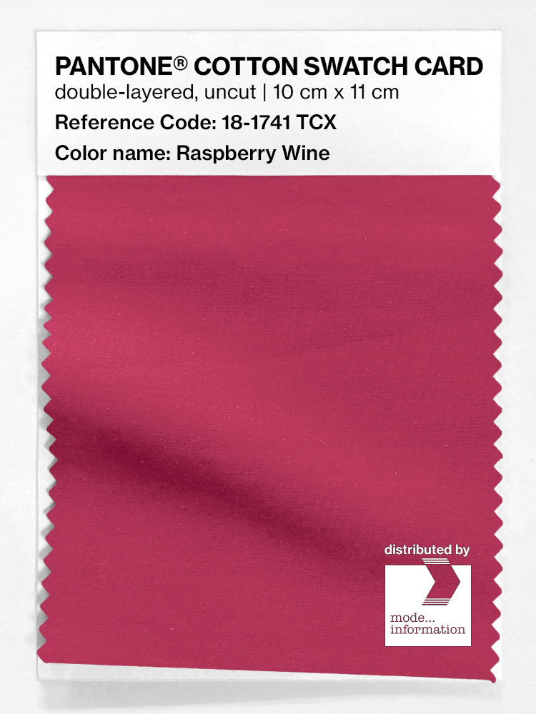 Product image 1 of the product “PANTONE® COTTON SWATCH CARD 18-1741 TCX Raspberry Wine ”