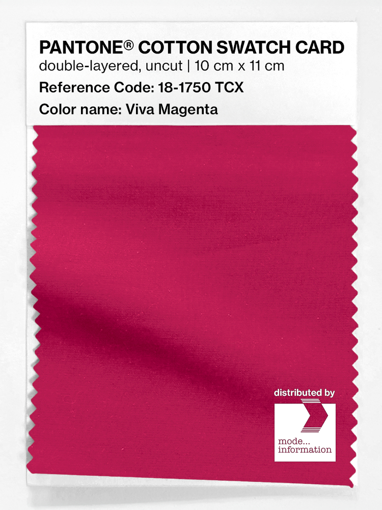 Product image 1 of the product “PANTONE® COTTON SWATCH CARD 18-1750 TCX Viva Magenta ”