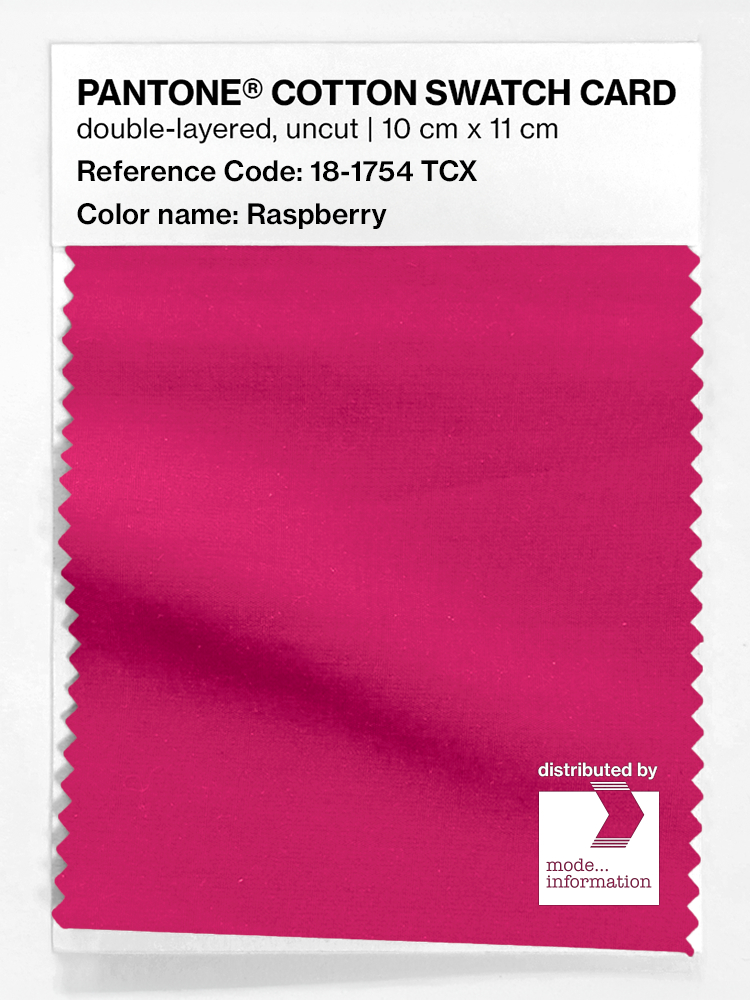 Product image 1 of the product “PANTONE® COTTON SWATCH CARD 18-1754 TCX Raspberry ”