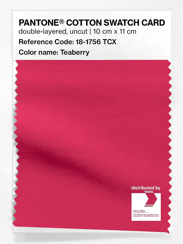 Product image 1 of the product “PANTONE® COTTON SWATCH CARD 18-1756 TCX Teaberry ”