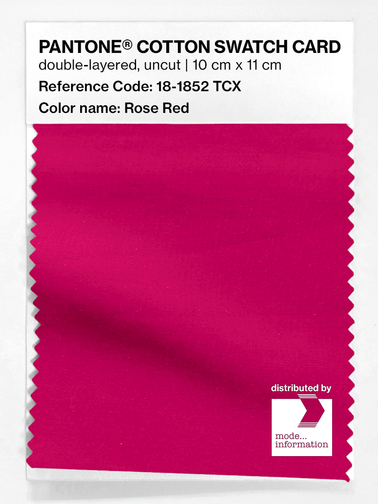 Product image 1 of the product “PANTONE® COTTON SWATCH CARD 18-1852 TCX Rose Red ”