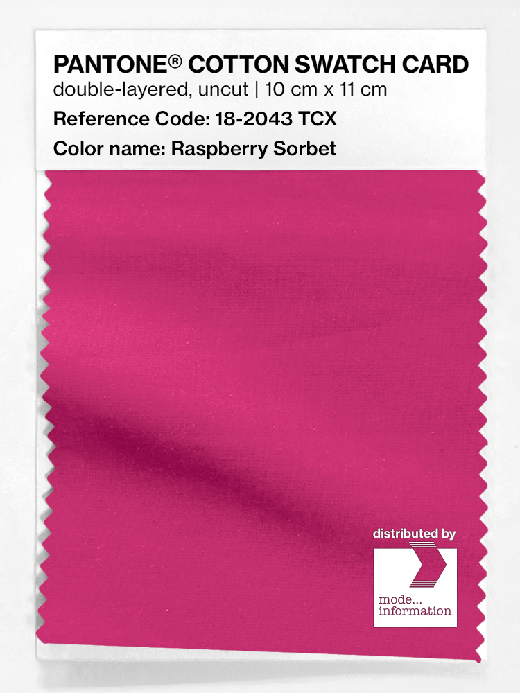 Product image 1 of the product “PANTONE® COTTON SWATCH CARD 18-2043 TCX Raspberry Sorbet ”