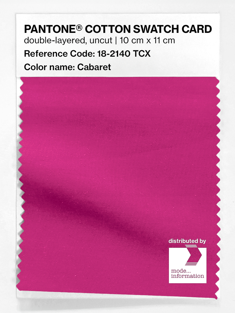 Product image 1 of the product “PANTONE® COTTON SWATCH CARD 18-2140 TCX Cabaret ”