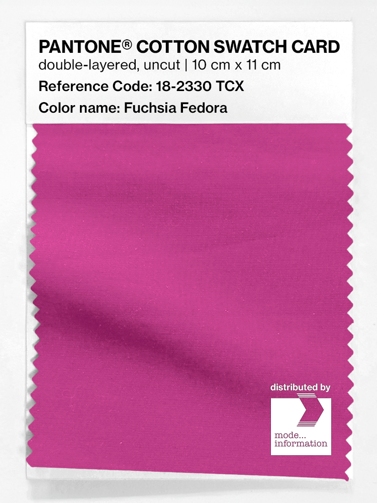 Product image 1 of the product “PANTONE® COTTON SWATCH CARD 18-2330 TCX Fuchsia Fedora ”