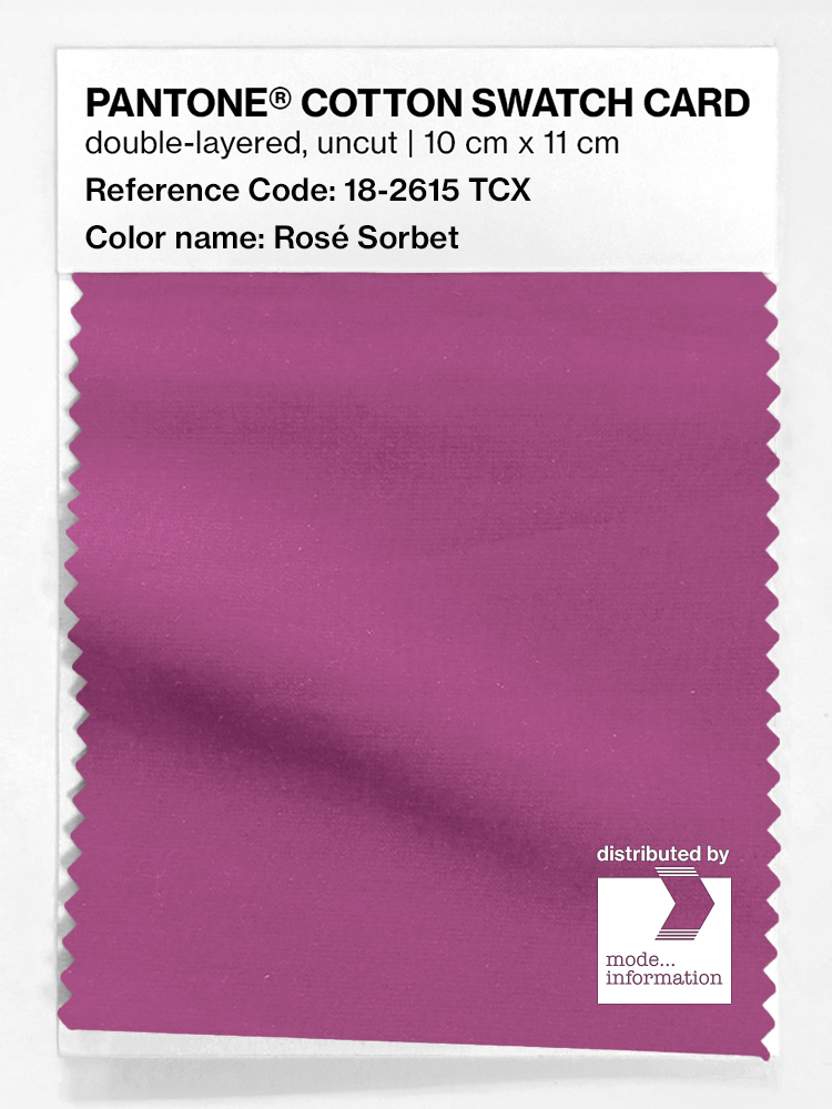 Product image 1 of the product “PANTONE® COTTON SWATCH CARD 18-2615 TCX Rosé Sorbet ”