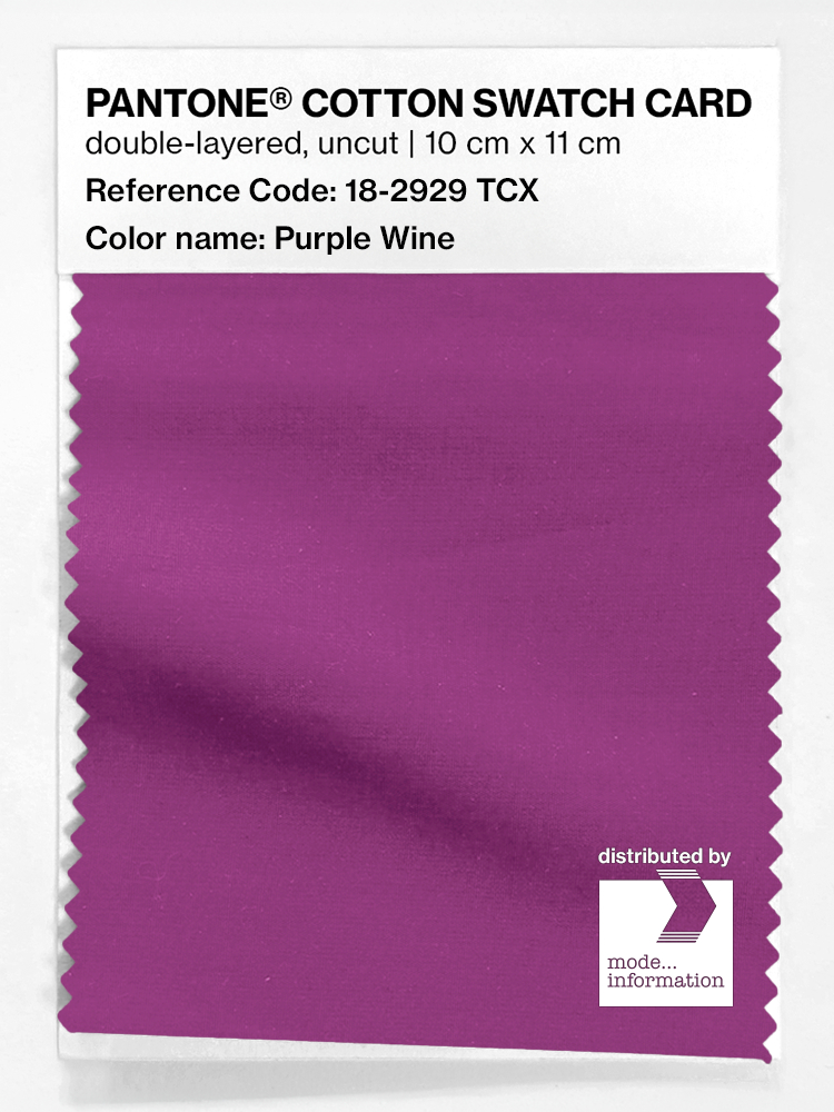 Product image 1 of the product “PANTONE® COTTON SWATCH CARD 18-2929 TCX Purple Wine ”