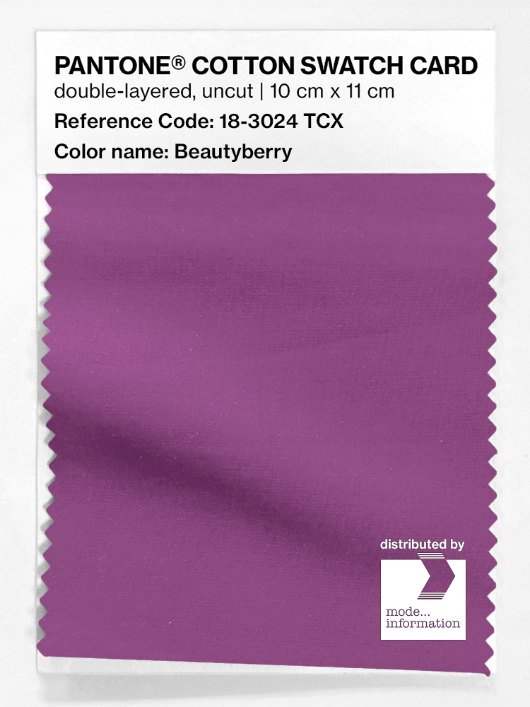 Product image 1 of the product “PANTONE® COTTON SWATCH CARD 18-3024 TCX Beautyberry ”