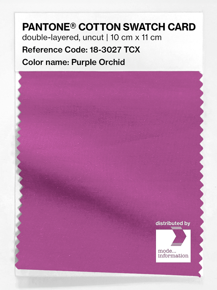 Product image 1 of the product “PANTONE® COTTON SWATCH CARD 18-3027 TCX Purple Orchid ”