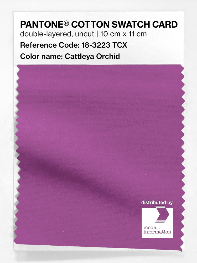Product image 1 of the product “PANTONE® COTTON SWATCH CARD 18-3223 TCX Cattleya Orchid ”