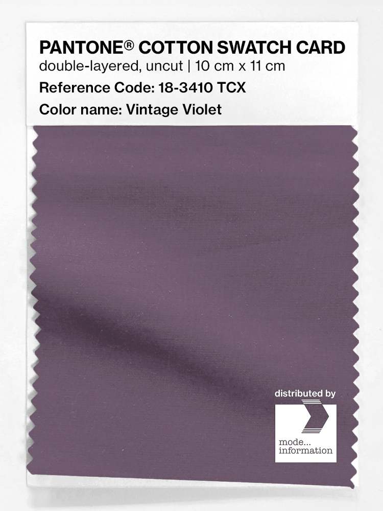Product image 1 of the product “PANTONE® COTTON SWATCH CARD 18-3410 TCX Vintage Violet ”