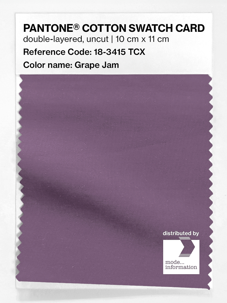 Product image 1 of the product “PANTONE® COTTON SWATCH CARD 18-3415 TCX Grape Jam ”