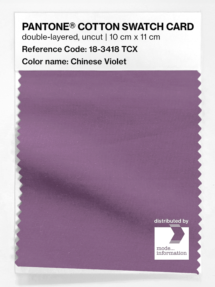 Product image 1 of the product “PANTONE® COTTON SWATCH CARD 18-3418 TCX Chinese Violet ”