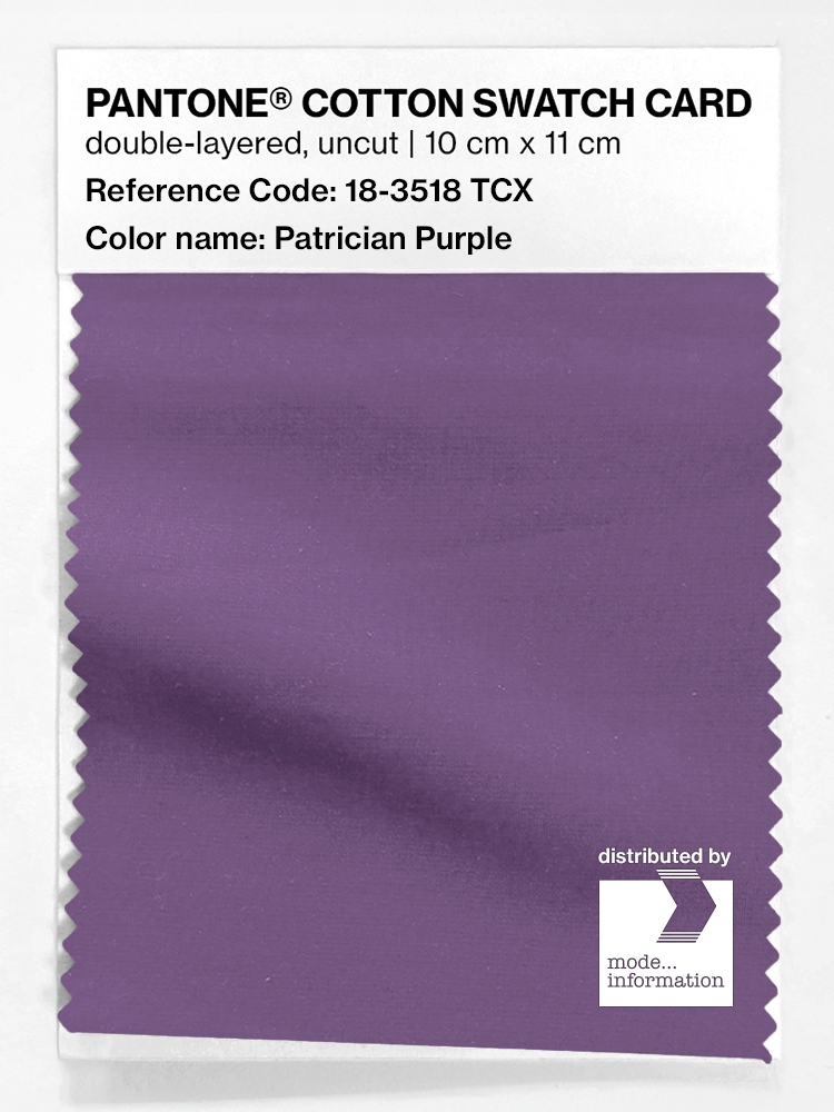Product image 1 of the product “PANTONE® COTTON SWATCH CARD 18-3518 TCX Patrician Purple ”
