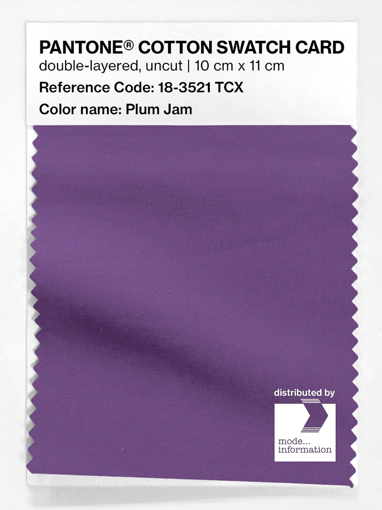 Product image 1 of the product “PANTONE® COTTON SWATCH CARD 18-3521 TCX Plum Jam ”