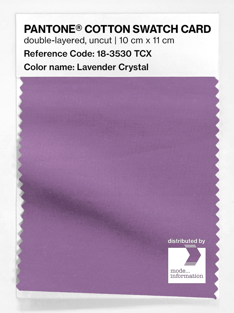 Product image 1 of the product “PANTONE® COTTON SWATCH CARD 18-3530 TCX Lavender Crystal ”