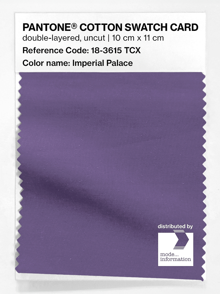 Product image 1 of the product “PANTONE® COTTON SWATCH CARD 18-3615 TCX Imperial Palace ”