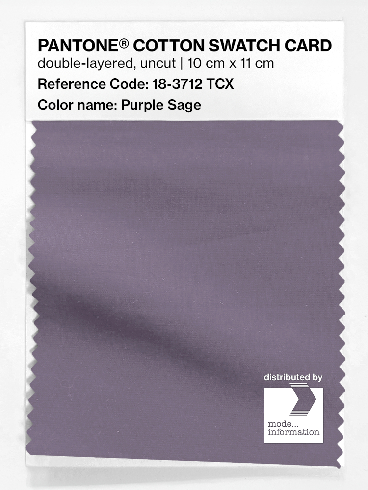 Product image 1 of the product “PANTONE® COTTON SWATCH CARD 18-3712 TCX Purple Sage ”