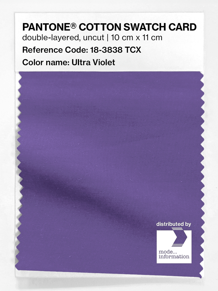 Product image 1 of the product “PANTONE® COTTON SWATCH CARD 18-3838 TCX Ultra Violet ”