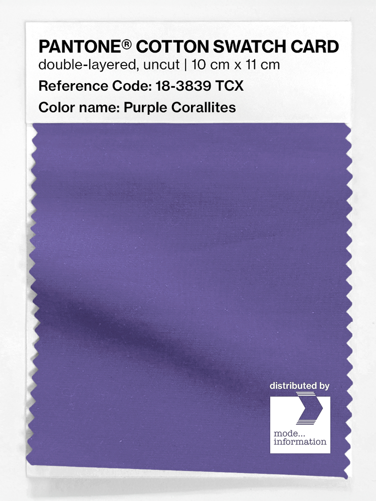 Product image 1 of the product “PANTONE® COTTON SWATCH CARD 18-3839 TCX Purple Corallites ”