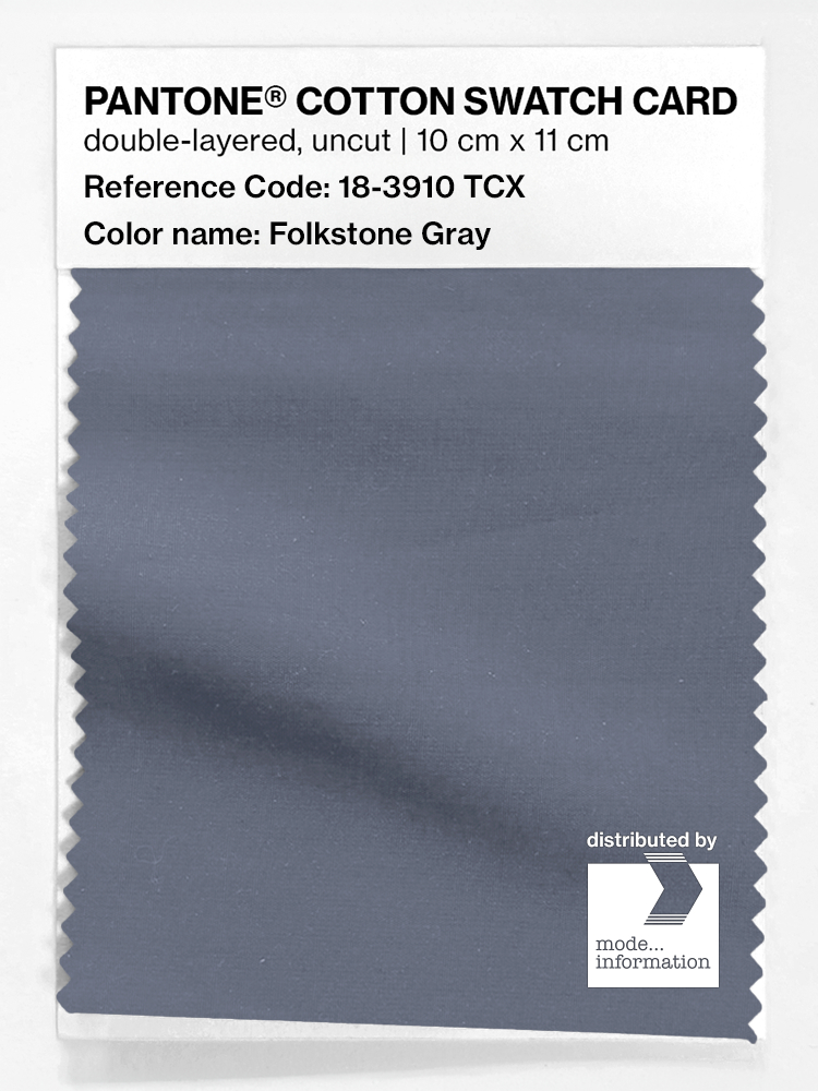 Product image 1 of the product “PANTONE® COTTON SWATCH CARD 18-3910 TCX Folkstone Gray ”