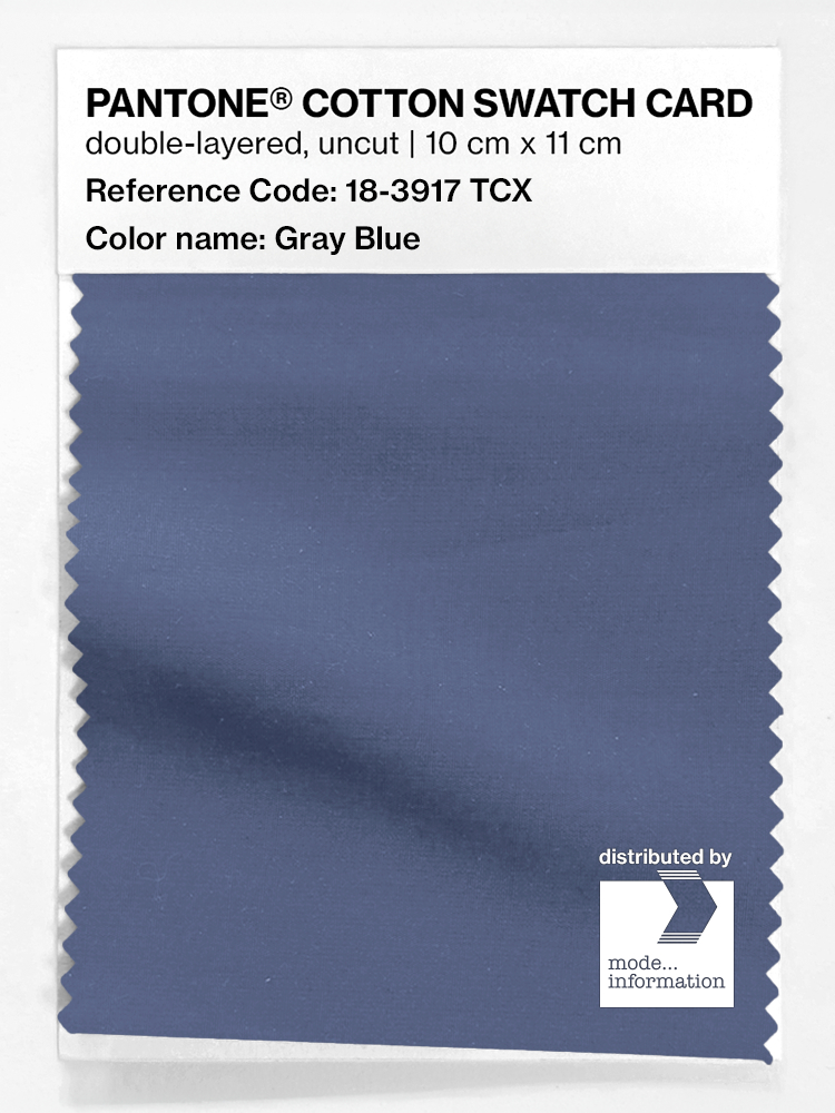 Product image 1 of the product “PANTONE® COTTON SWATCH CARD 18-3917 TCX Gray Blue ”