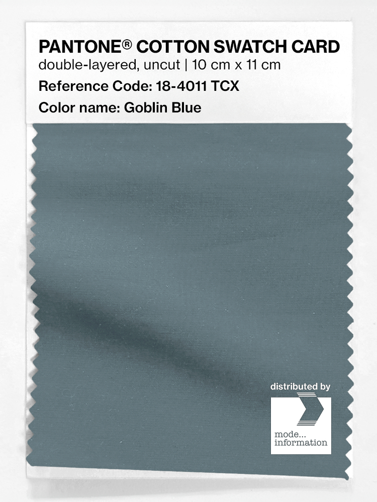 Product image 1 of the product “PANTONE® COTTON SWATCH CARD 18-4011 TCX Goblin Blue ”