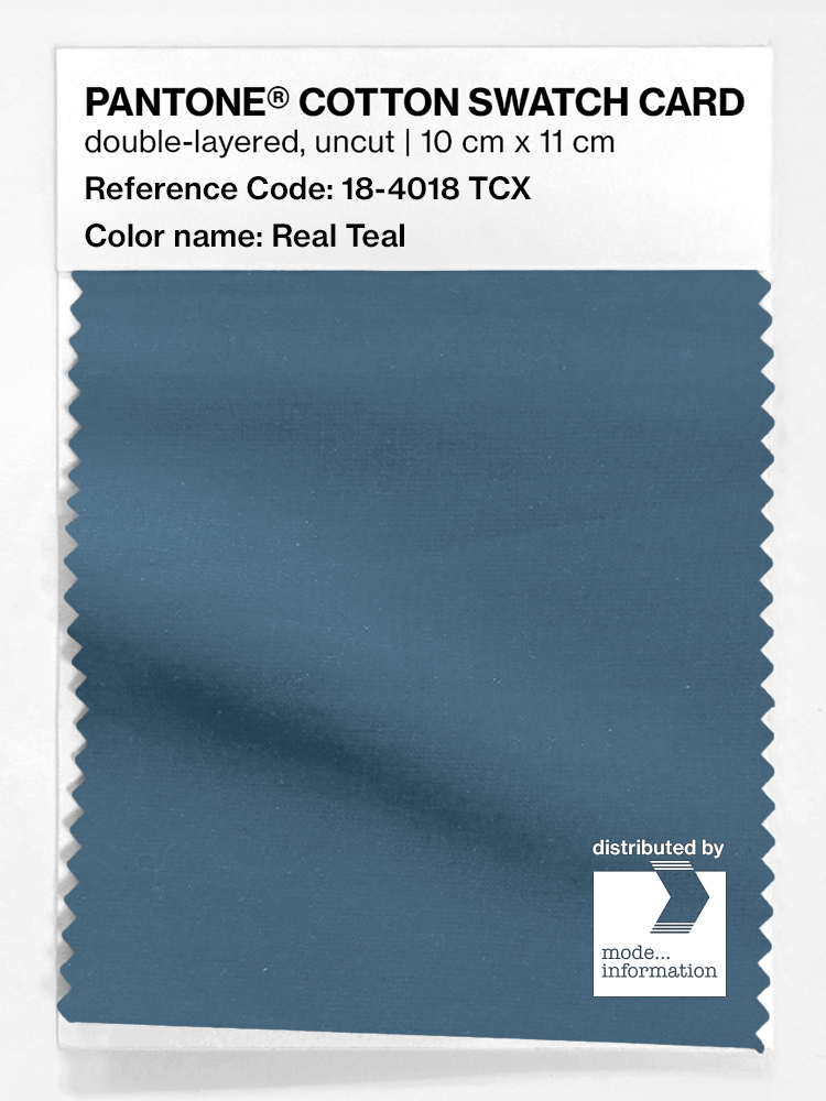 Product image 1 of the product “PANTONE® COTTON SWATCH CARD 18-4018 TCX Real Teal ”