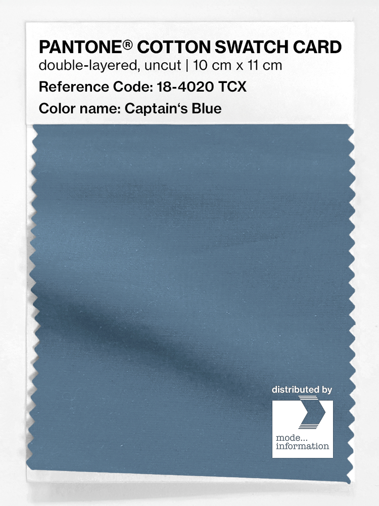 Artikelbild 1 des Artikels “PANTONE® COTTON SWATCH CARD 18-4020 TCX Captain's Blue “