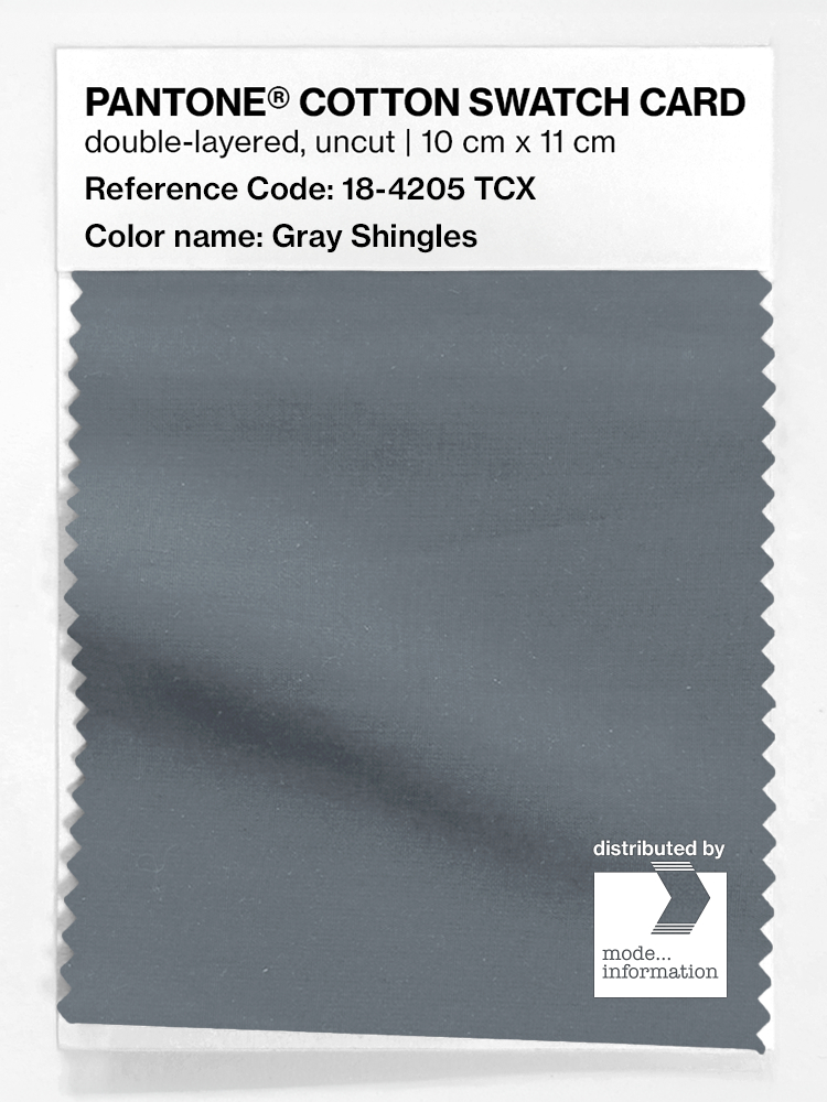 Product image 1 of the product “PANTONE® COTTON SWATCH CARD 18-4205 TCX Gray Shingles ”